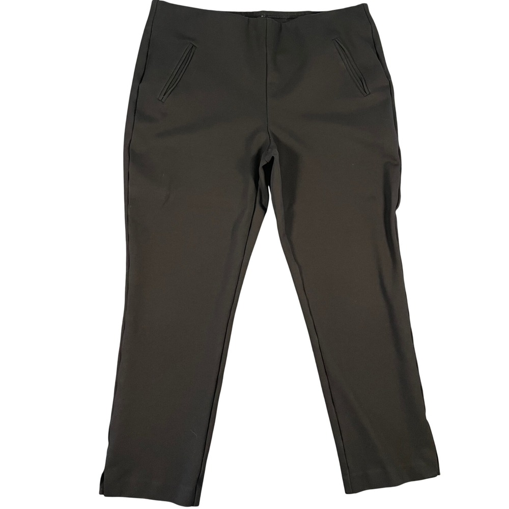 Chico's Women's Pants Size 1.5 (US 10) Black Elastic Waist Stretch Office Career
